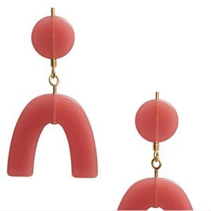 Madewell Pink Resin Earrings